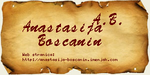 Anastasija Boščanin vizit kartica